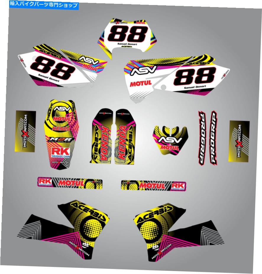 Graphics decal kit 完全なカスタムグラフィックキットKTM Exc -2005/2007ステッカー /デカールネオンスタイル Full Custom Graphic Kit KTM EXC - 2005 / 2007 stickers / decals NEON style【並行輸入品】