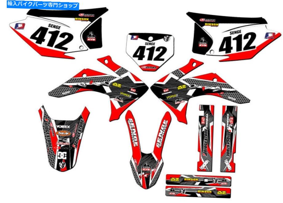 Graphics decal kit 2015-2020 CRF 150 F Podium Red Senge Graphics KitとHondaと互換性 2015-2020 CRF 150 F PODIUM Red Senge Graphics Kit Compatible with Honda【並行輸入品】