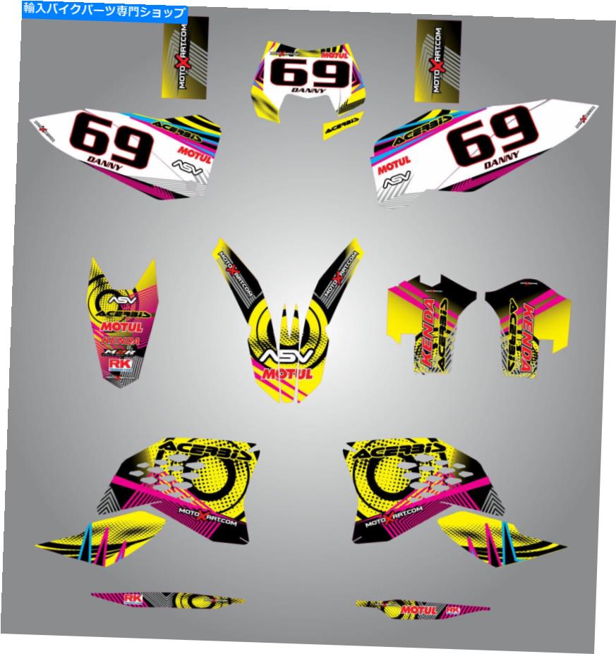 Graphics decal kit 完全なカスタムグラフィックキットKTM Exc -2008 /2011ステッカー /デカールネオンスタイル Full Custom Graphic Kit KTM EXC - 2008 / 2011 stickers / decals NEON style【並行輸入品】