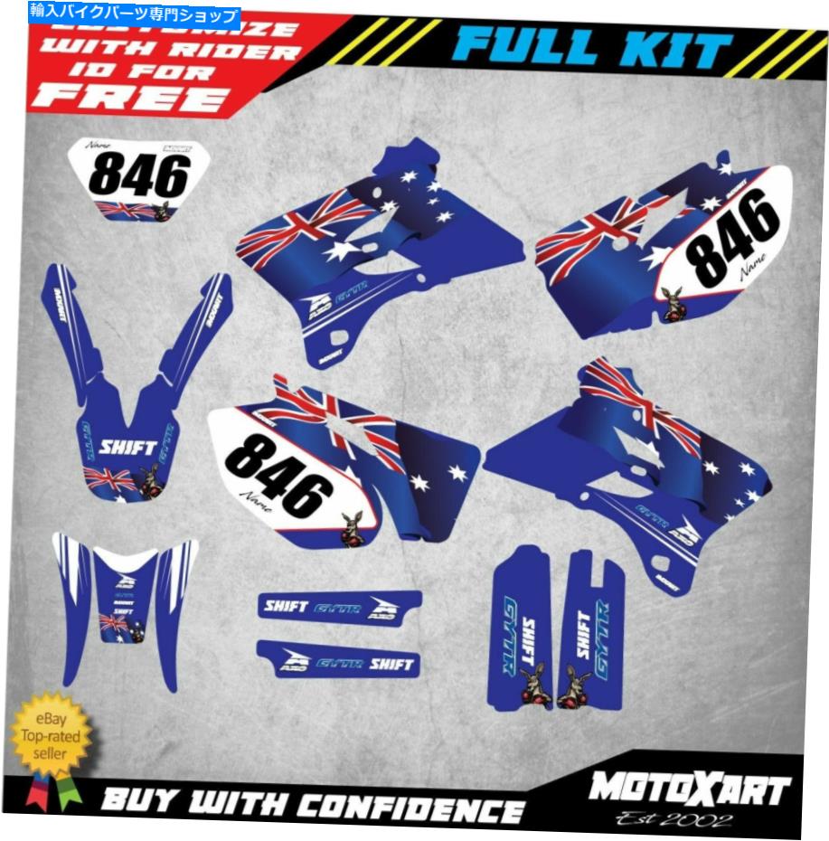 Graphics decal kit 完全なカスタムグラフィーキットオージースタイルヤマハWRF 450 F 2003 2004デカールステッカー Full Custom Graphi Kit AUSSIE STYLE Yamaha WRF 450 F 2003 2004 decals stickers【並行輸入品】