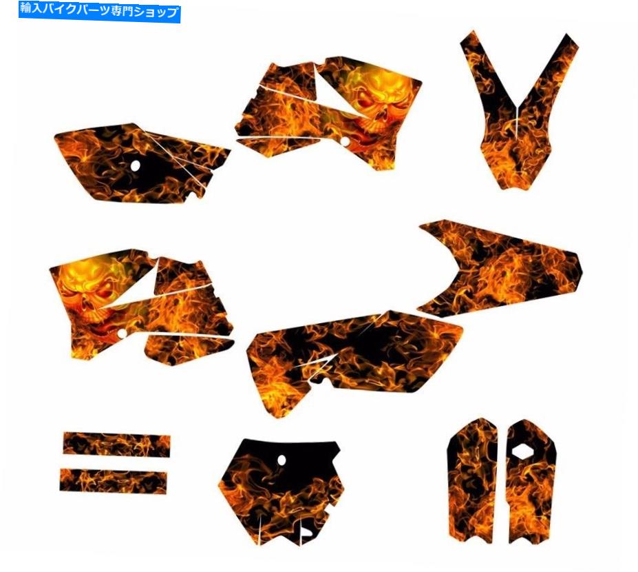 Graphics decal kit KTM SX 85 SX105グラフィックキット2006 2007 2008 2009 2010 2011 2012＃9001Nファイヤースカル KTM SX 85 SX105 graphic kit 2006 2007 2008 2009 2010 2011 2012 #9001N Fire Skull【並行輸入品】