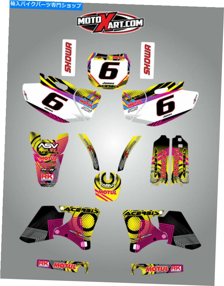Graphics decal kit ヤマハYZF 250-400-426 1998-2002カスタムステッカーキットネオンスタイル /デカール Yamaha YZF 250 - 400 - 426 1998 - 2002 Custom sticker kit NEON style / decals【並行輸入品】