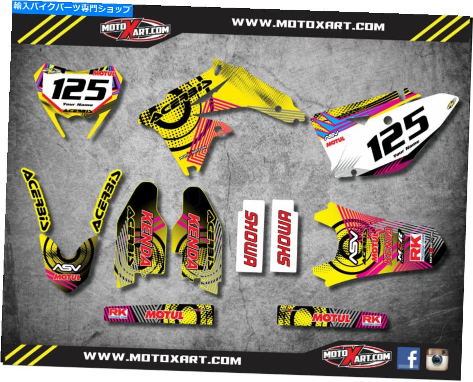 Graphics decal kit スズキRMX 450 2010-2017フルカスタムステッカーキットネオンスタイルステッカー Suzuki RMX 450 2010 - 2017 Full custom sticker kit NEON Style stickers【並行輸入品】 51,678円