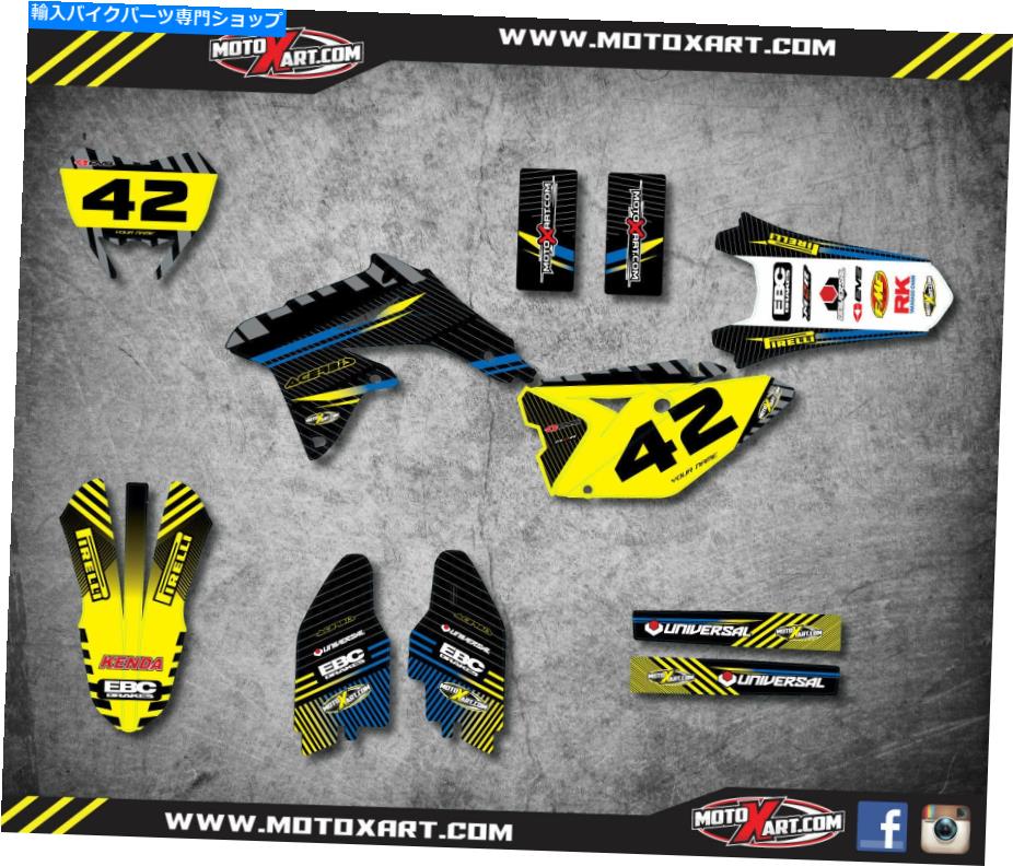 Graphics decal kit スズキRMX 450 2010-2016フルカスタムステッカーキットファクトリースタイルステッカーデカール Suzuki RMX 450 2010 - 2016 Full custom sticker kit FACTORY Style stickers decals【並行輸入品】