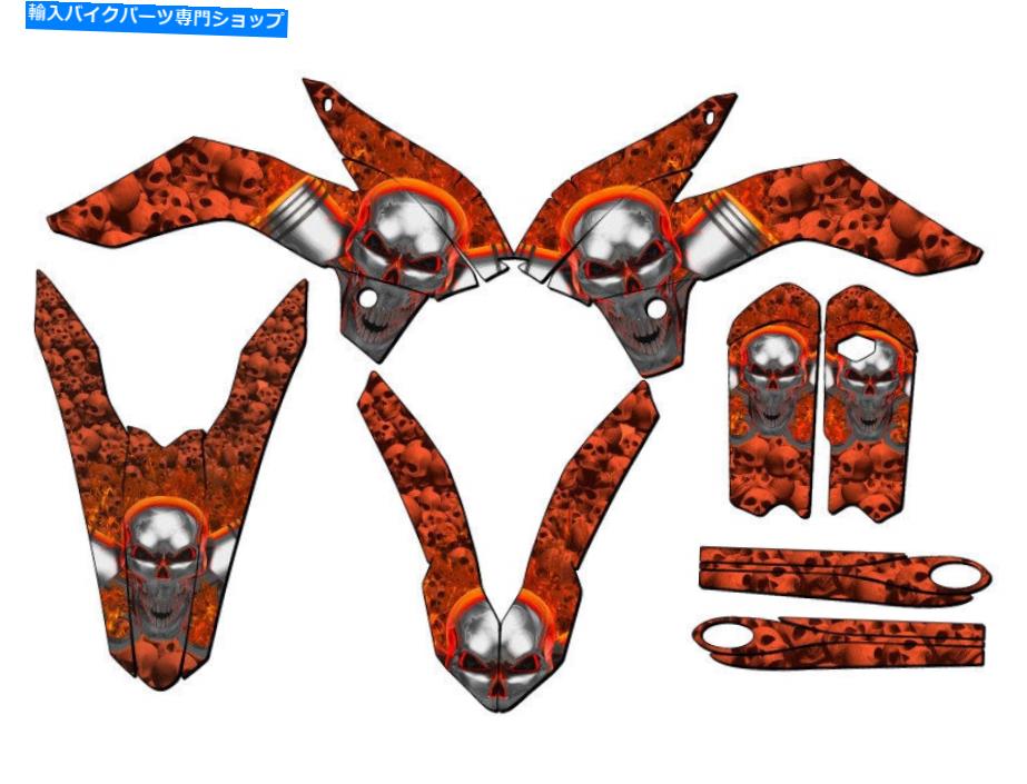 Graphics decal kit 2013-2014 SX 105 Flaming Gearhead Orange Senge Graphics Kit KTMと互換性 2013-2014 SX 105 FLAMING GEARHEAD Orange Senge Graphics Kit Compatible with KTM【並行輸入品】 51,678円