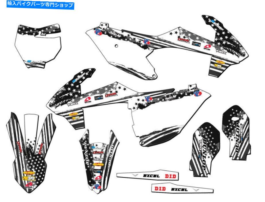 Graphics decal kit 2018-2023 SX 85 Merica Matte Black Senge Graphics Kit KTMと互換性 2018-2023 SX 85 MERICA Matte Black Senge Graphics Kit Compatible with KTM【並行輸入品】
