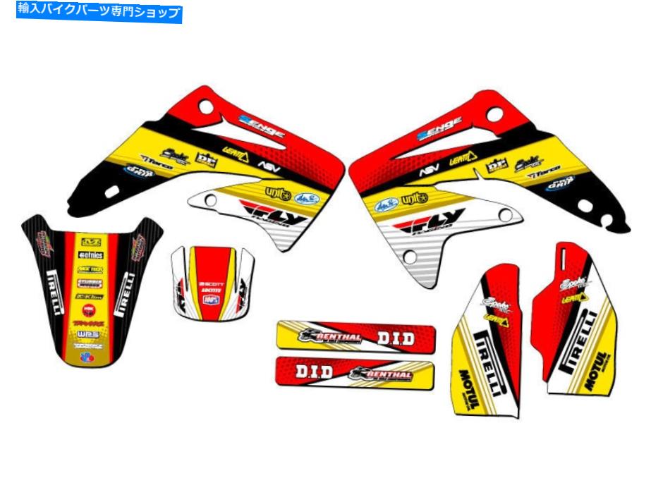 Graphics decal kit 2003-2013 CR 85 Ricochet Yellow Senge Graphics KitとHondaと互換性 2003-2013 CR 85 RICOCHET Yellow Senge Graphics Kit Compatible with Honda【並行輸入品】