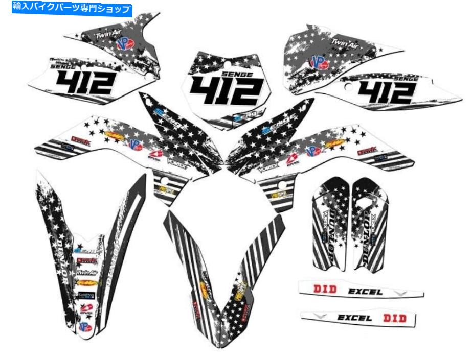 Graphics decal kit 2015-2017 SX 85 Merica Matte Black Senge Graphics Kit KTMと互換性 2015-2017 SX 85 MERICA Matte Black Senge Graphics Kit Compatible with KTM【並行輸入品】