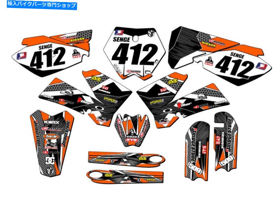 Graphics decal kit 2006-2012 SX 105 Podium Orange Senge Graphics Kit KTMと互換性 2006-2012 SX 105 PODIUM Orange Senge Graphics Kit Compatible with KTM【並行輸入品】