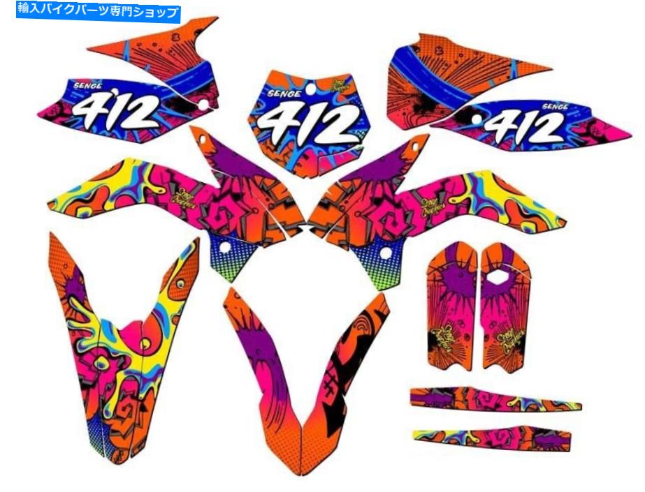 Graphics decal kit 2015-2017 SX 85 Zany Orange Senge Graphics Kit KTMと互換性 2015-2017 SX 85 ZANY Orange Senge Graphics Kit Compatible with KTM【並行輸入品】