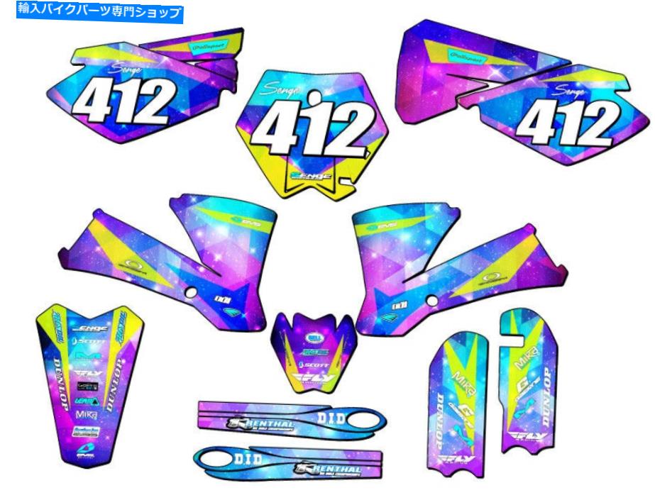 Graphics decal kit 2003-2005 SX 85スペースKadet Galaxy Senge Graphics Kit KTMと互換性 2003-2005 SX 85 SPACE KADET Galaxy Senge Graphics Kit Compatible with KTM【並行輸入品】