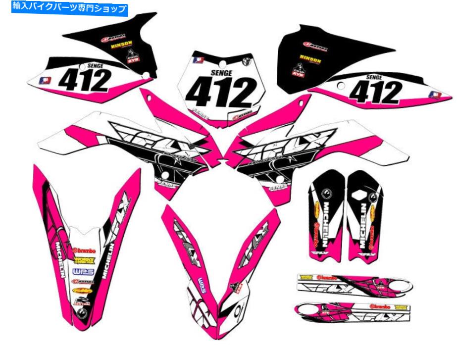 Graphics decal kit 2013-2014 SX 85 13フライピンクセンゲグラフィックスキットKTMと互換性 2013-2014 SX 85 13 FLY Pink Senge Graphics Kit Compatible with KTM【並行輸入品】