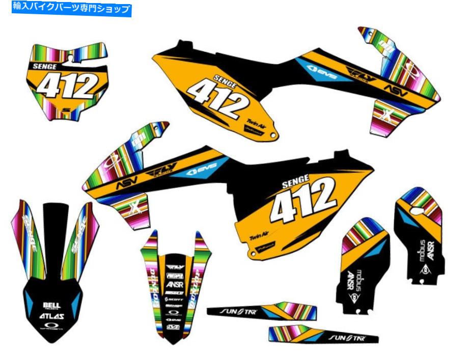 Graphics decal kit 2018-2023 SX 85 Serape Black Senge Graphics KitとKTMと互換性 2018-2023 SX 85 SERAPE Black Senge Graphics Kit Compatible with KTM【並行輸入品】