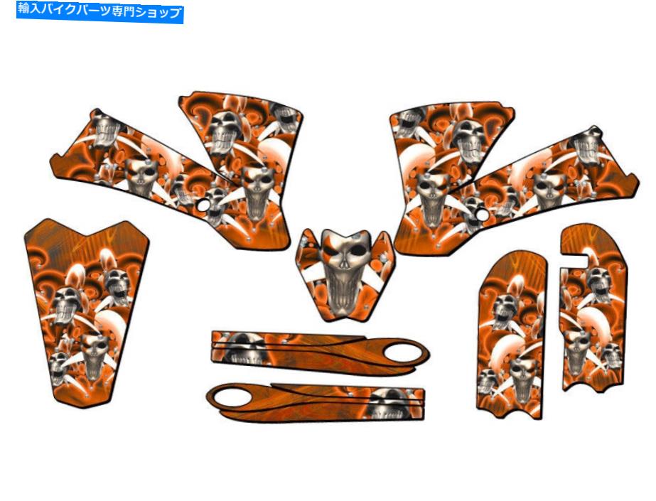 Graphics decal kit 2003-2005 SX 105 Jester Orange Senge Graphics KitとKTMと互換性 2003-2005 SX 105 JESTER Orange Senge Graphics Kit Compatible with KTM【並行輸入品】