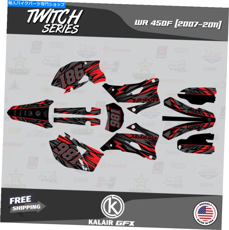 Graphics decal kit Yamaha WR450F 2007 2008 2009 2010 2011 Twitch -Redのグラフィックキット Graphics Kit for YAMAHA WR450F 2007 2008 2009 2010 2011 Twitch - Red【並行輸入品】
