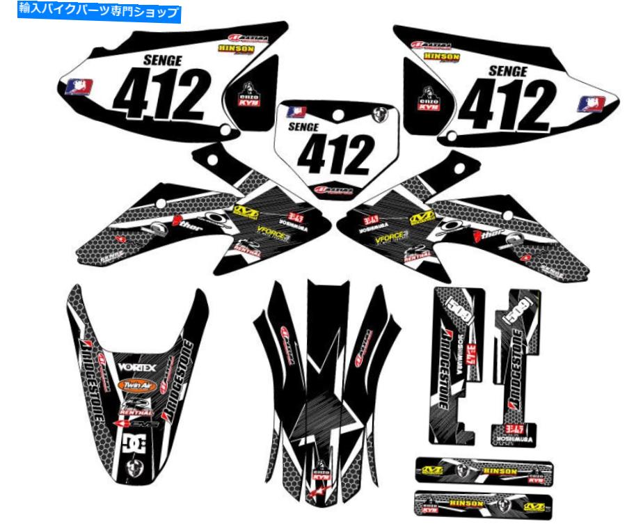 Graphics decal kit 2008-2014 CRF 150 F Podium Black Senge Graphics KitとHondaと互換性 2008-2014 CRF 150 F PODIUM Black Senge Graphics Kit Compatible with Honda【並行輸入品】