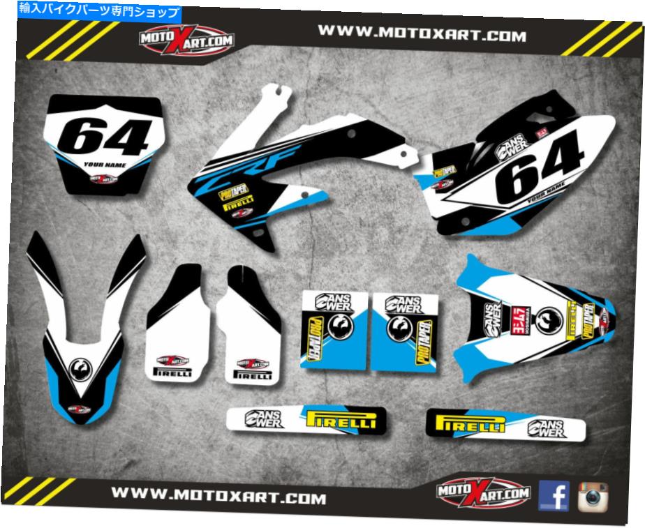 Graphics decal kit ホンダCRF 450 2005 2006 2007ユーロスタイルのステッカー用カスタムグラフィックスフルキット Custom Graphics Full Kit for Honda CRF 450 2005 2006 2007 EURO Style Stickers【並行輸入品】