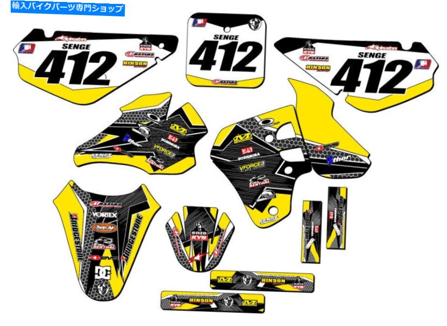 Graphics decal kit 2000 RM 80 Podium Yellow Sengeグラフィックスキットスズキと互換性 2000 RM 80 PODIUM Yellow Senge Graphics Kit Compatible with Suzuki【並行輸入品】
