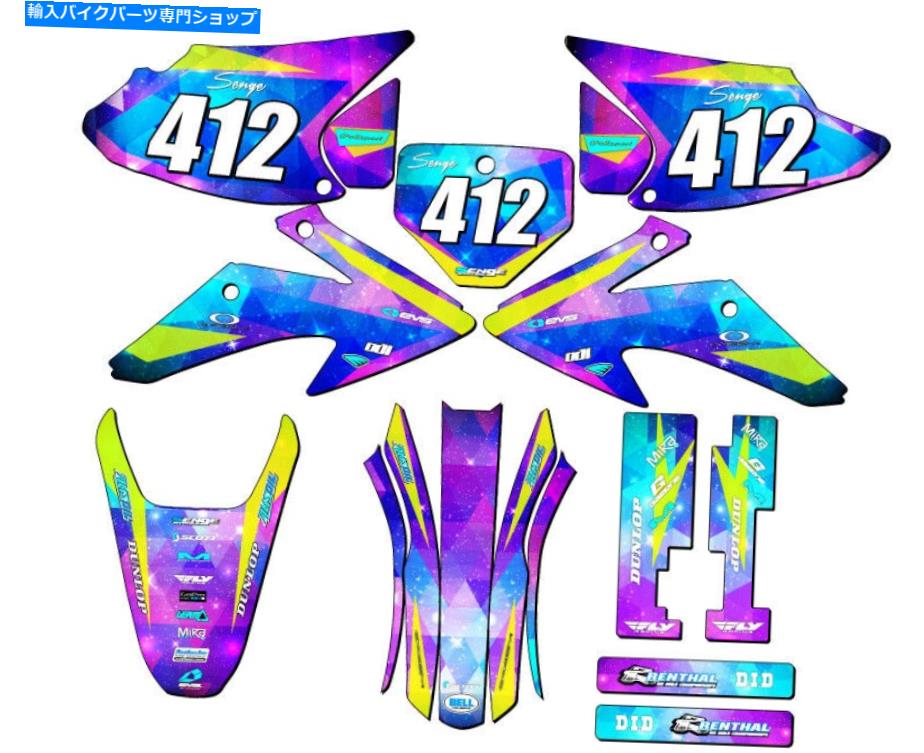 Graphics decal kit 2008-2014 CRF 150 fスペースカデットギャラクシーセンゲグラフィックスキットホンダと互換性 2008-2014 CRF 150 F SPACE KADET Galaxy Senge Graphics Kit Compatible with Honda【並行輸入品】