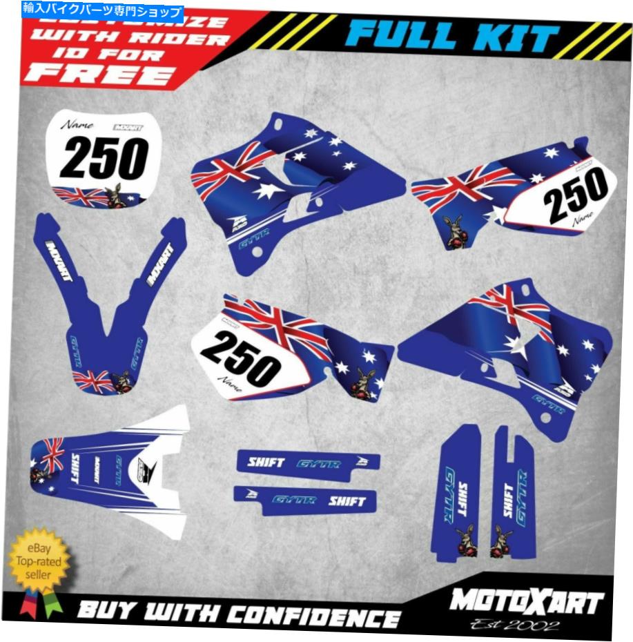 Graphics decal kit カスタムグラフィックス、ヤマハYZのフルキットYZ 125 1996-2001オーストラリアスタイルデカールキット Custom Graphics, full kit for Yamaha YZ 125 1996 - 2001 AUSSIE STYLE decal kit【並行輸入品】