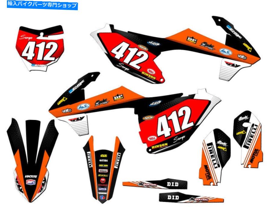 Graphics decal kit 2018-2023 SX 85 Ricochet Orange Senge Graphics Kit KTMと互換性 2018-2023 SX 85 RICOCHET Orange Senge Graphics Kit Compatible with KTM【並行輸入品】