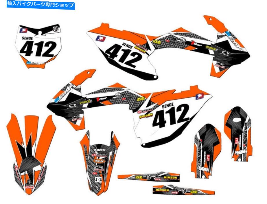 Graphics decal kit 2018-2023 SX 85 Podium Orange Senge Graphics Kit KTMと互換性 2018-2023 SX 85 PODIUM Orange Senge Graphics Kit Compatible with KTM【並行輸入品】