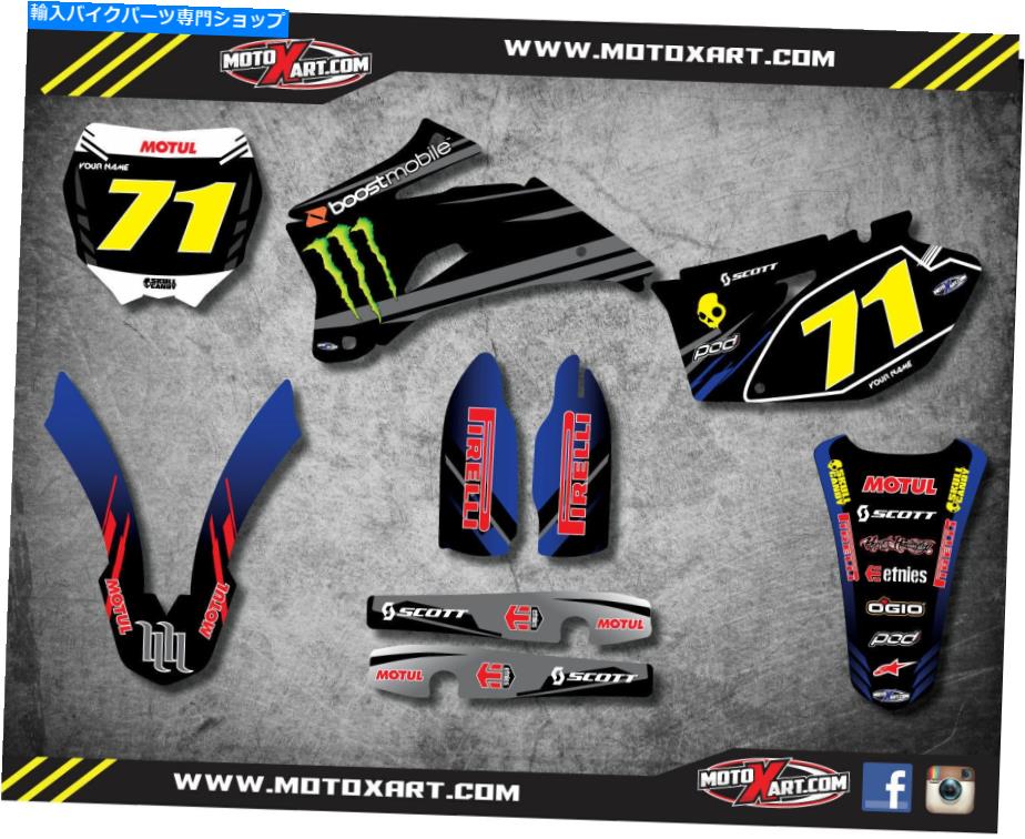 Graphics decal kit 完全なカスタムグラフィックキットヤマハYZF 450-2008 Ravage Style Decals / Stickers Full Custom Graphic Kit Yamaha YZF 450 - 2008 RAVAGE STYLE decals / stickers【並行輸入品】