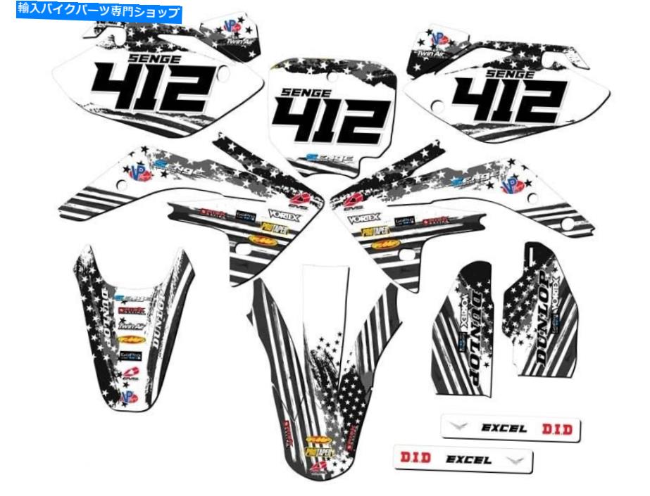 Graphics decal kit 2007-2023 CRF 150 R Merica Matte Black Senge Graphics KitとHondaと互換性 2007-2023 CRF 150 R MERICA Matte Black Senge Graphics Kit Compatible with Honda【並行輸入品】