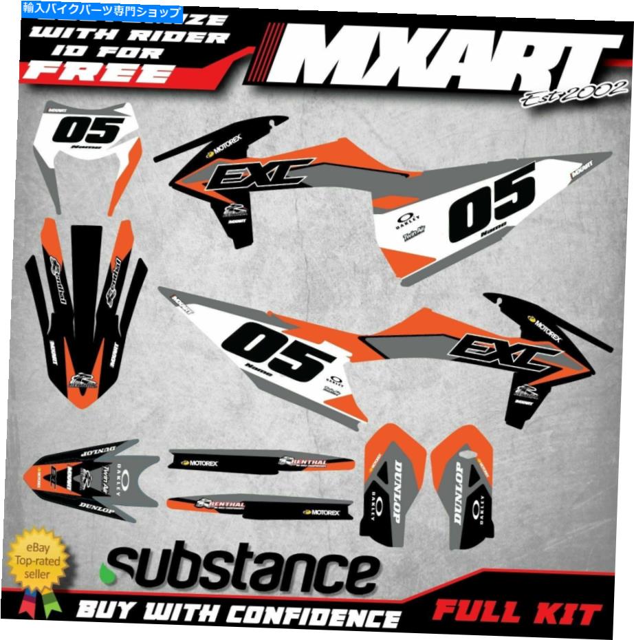 Graphics decal kit KTM EXC 2019 2020 2021 2022モードタイタンスタイルのステッカーデカールに合うグラフィックキット Graphics Kit to Fit KTM EXC 2019 2020 2021 2022 mode TITAN STYLE stickers decals【並行輸入品】