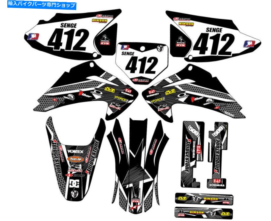 Graphics decal kit 2003-2007 CRF 150 F Podium Black Senge Graphics KitとHondaと互換性 2003-2007 CRF 150 F PODIUM Black Senge Graphics Kit Compatible with Honda【並行輸入品】