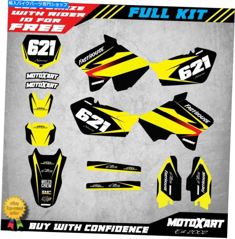 Graphics decal kit スズキRM 250 2001-2016マックススタイルデカールに合うカスタムグラフィックスフルキット Custom Graphics Full Kit to Fit Suzuki RM 250 2001 - 2016 MAX STYLE decals【並行輸入品】