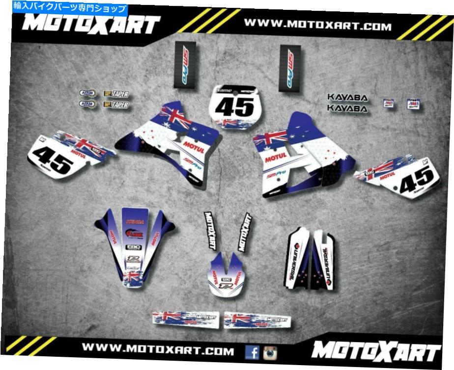 Graphics decal kit ヤマハYZ 250カスタムグラフィックスキットオーストラリアのプライドスタイルステッカーデカール Yamaha YZ 250 custom graphics kit AUSSIE PRIDE style stickers Decals【並行輸入品】