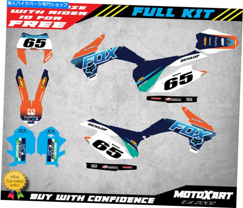 Graphics decal kit カスタムグラフィックスフルキットはKTM EXC 2014 2015 2016モデルフォクシースタイルデカールをフィットする Custom Graphics Full Kit to Fit KTM EXC 2014 2015 2016 models FOXY STYLE decals【並行輸入品】