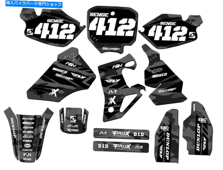 Graphics decal kit 1996-2002 CR 80 Apache Matte Grey Senge Graphics KitとHondaと互換性 1996-2002 CR 80 APACHE Matte Grey Senge Graphics Kit Compatible with Honda【並行輸入品】