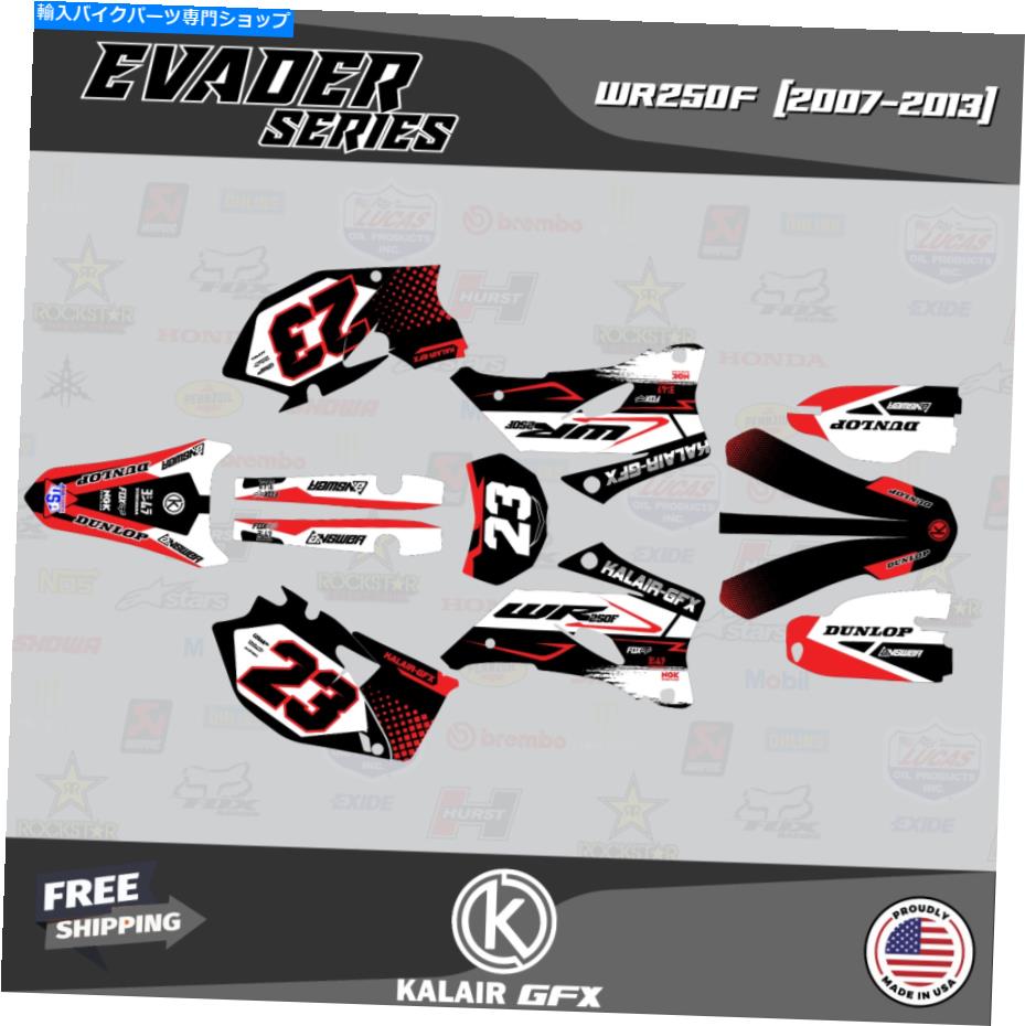 Graphics decal kit Yamaha WR250F 2007 2008 2009 2010 2011 2012 2013 Evader -Redのグラフィックキット Graphics Kit for YAMAHA WR250F 2007 2008 2009 2010 2011 2012 2013 Evader - Red【並行輸入品】