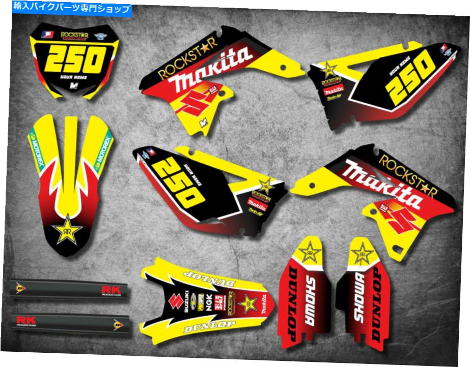 Graphics decal kit 完全なカスタムグラフィックキット表彰台Suzuki RMZ 250 2010-2018ステッカーデカール Full Custom Graphic Kit PODIUM STYLE SUZUKI RMZ 250 2010 - 2018 stickers decals【並行輸入品】