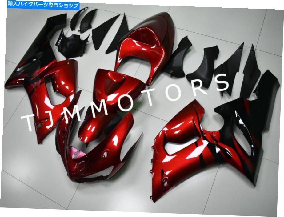 Fairings ニンジャZX-6R 05-06 ABS射出型ボディワークフェアリングキットメタリックレッドブラック For Ninja ZX-6R 05-06 ABS Injection Mold Bodywork Fairing Kit Metallic Red Black【並行輸入品】|Us Custom Parts Shop USDM