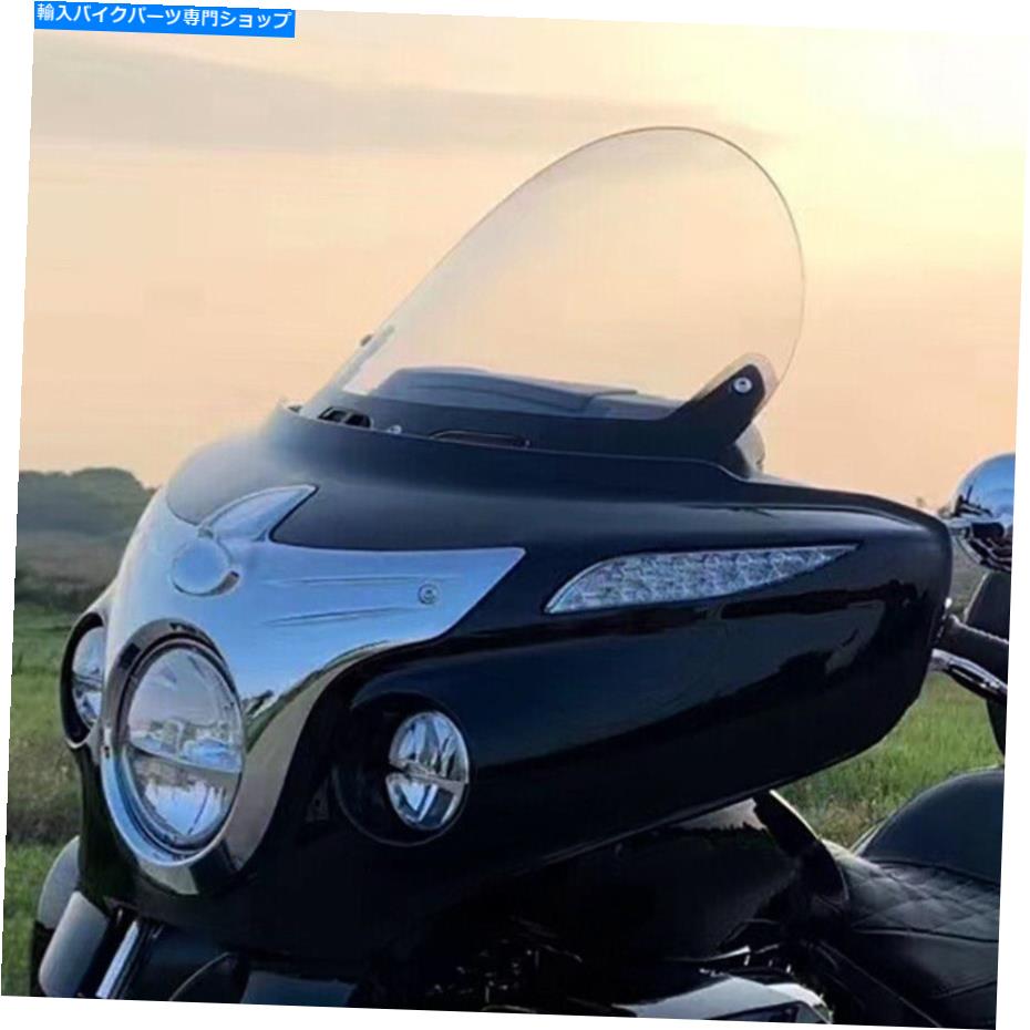 Windshields インドのチーフロードマスター2014-2021のオートバイフロントフロントガラス風のデフレクター Motorcycle Front Windshield Wind Deflector For Indian Chief Roadmaster 2014-2021【並行輸入品】