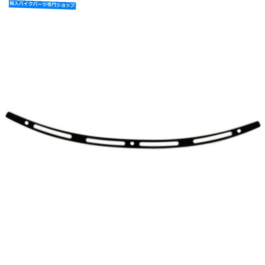 Windshields メンフィスシェードブラックスロットフロントガラスフェアリングアクセントトリムハーレーツーリング14+ FLH Memphis Shades Black Slot Windshield Fairing Accent Trim Harley Touring 14+ FLH【並行輸入品】
