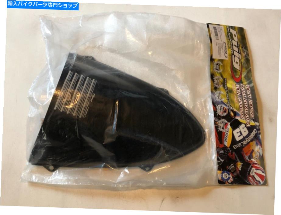 Windshields プイグレーシングカプラダブルバブルブラックフロントガラス2008-12ニンジャ250r PUIG Racing Cupula Double Bubble Black Windscreen 2008-12 Ninja 250R【並行輸入品】