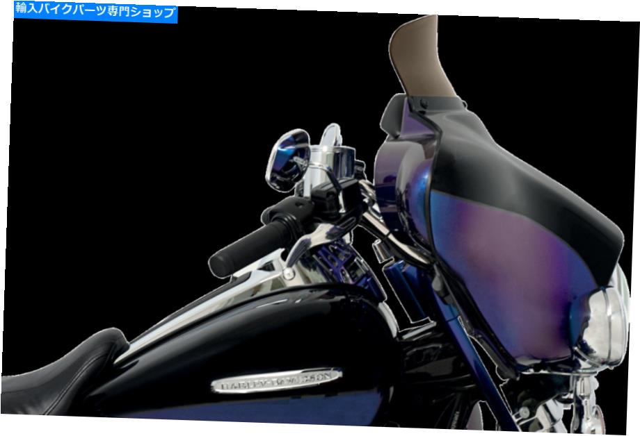 Windshields メンフィスシェード交換用スポイラーフロントガラス、FLHTフェアリング5インムスモーク＃MEP8571 Memphis Shades Replacement Spoiler Windshield, FLHT Fairing 5in Smoke #MEP8571【並行輸入品】