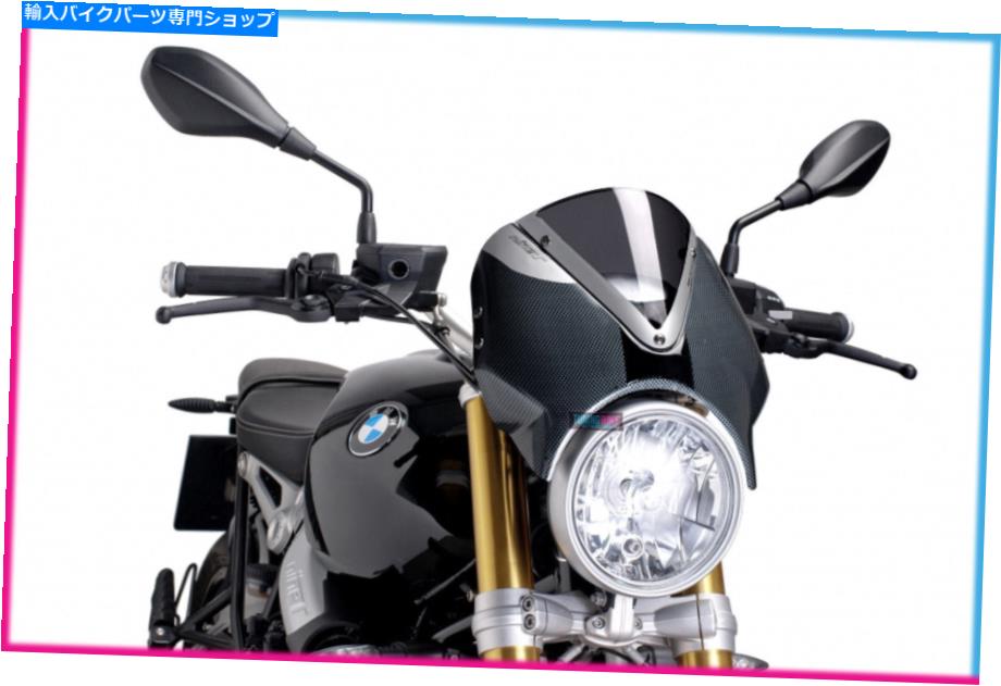 Windshields プイグスクリーンレトロBMW rナインT 2017ダークスモークカーボン PUIG SCREEN RETRO BMW R NINE T 2017 DARK SMOKE-CARBON【並行輸入品】