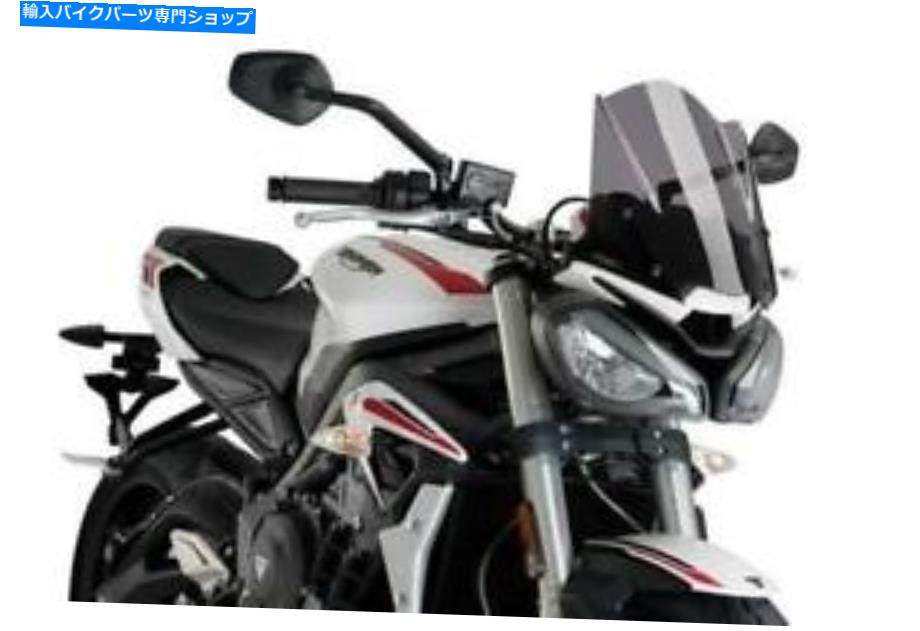 Windshields プイグスポーツスクリーンダークスモークトリウムストリートトリプル765 s / r / rs 2020-2022 Puig Sport Screen Dark Smoke Triumph Street Triple 765 S / R / RS 2020 - 2022【並行輸入品】