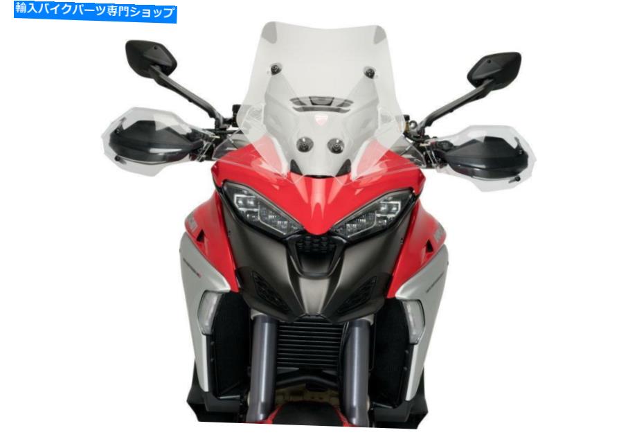 Windshields プイグハンドガードエクステンションクリアドゥカティマルチストラダV4 S＆スポーツ21-22 Puig Handguard Extensions Clear Ducati Multistrada V4 S & Sport 21 - 22【並行輸入品】