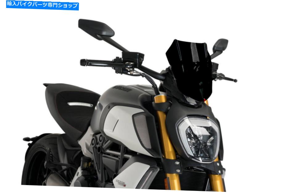 Windshields プイグスクリーンネイキッドN.G. Sport Regolabile Ducati Diavel 1260 2019 Black PUIG SCREEN NAKED N.G. SPORT REGOLABILE DUCATI DIAVEL 1260 2019 BLACK【並行輸入品】