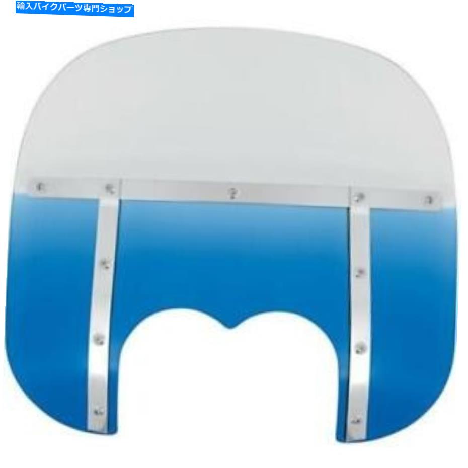 Windshields メンフィスシェードメンフィスファットフロントガール、デュアルカットアウト-BLUE 13IN MEM6636 Memphis Shades Memphis Fats Windshield, Dual Cutout - Blue 13in MEM6636【並行輸入品】