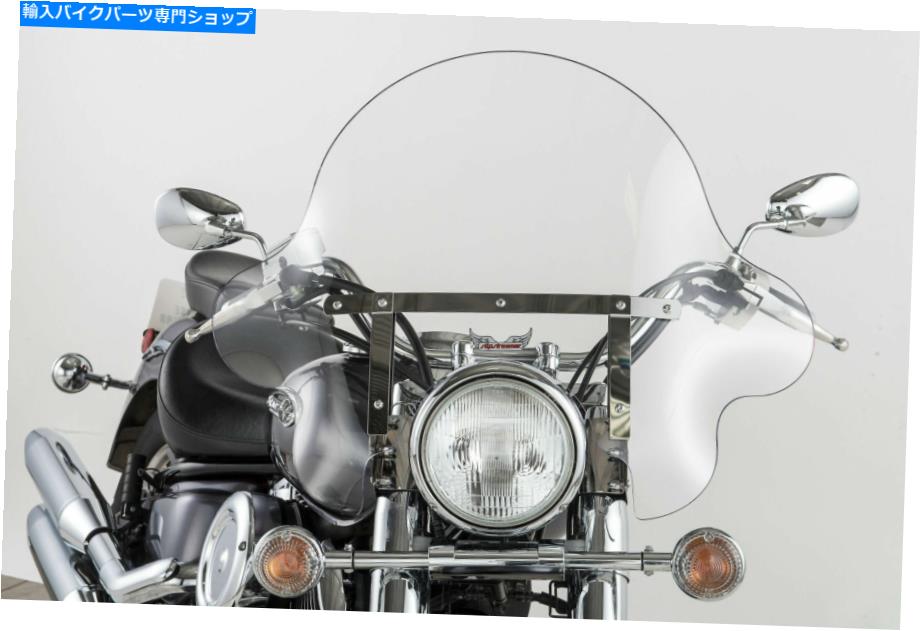 Windshields SlipStreamer SS-32-16CWQ SS-32 16IN。クロムハードウェアを備えたファルコンフロントガラス Slipstreamer SS-32-16CWQ SS-32 16in. Falcon Windshield with Chrome Hardware【並行輸入品】