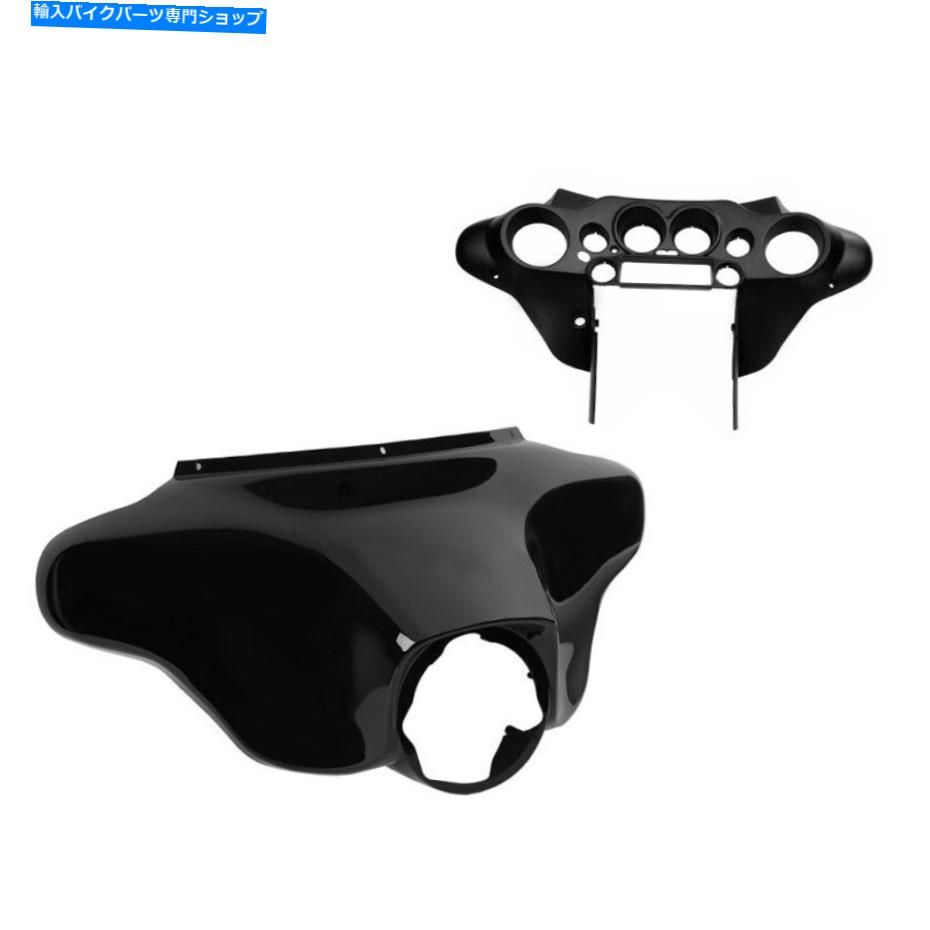 Windshields ハーレーデイビッドソンCVOストリートグライドのためのバットウィングフェアリングセット11-13ブラック Batwing Fairing Set for Harley Davidson CVO Street Glide 11-13 black【並行輸入品】