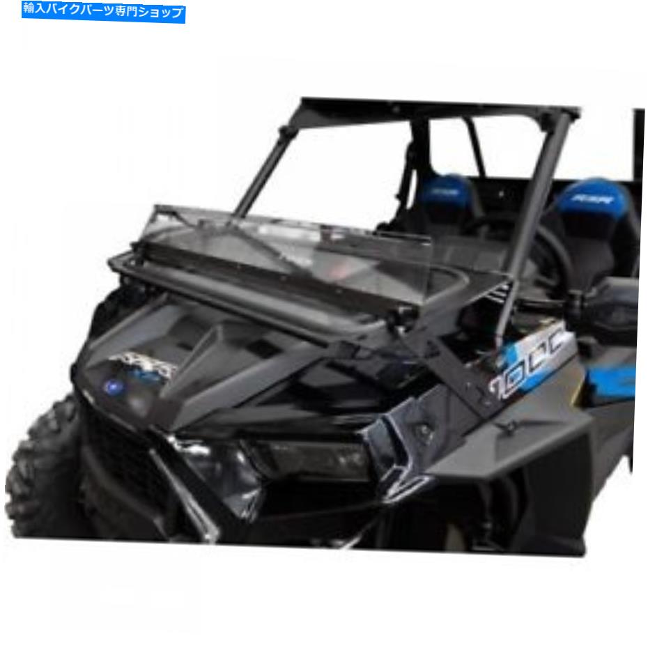 Windshields Tusk UTV折りたたみガラスのフロントガラスとフロントガラスワイパーと風のデフレクター Tusk UTV Folding Glass Windshield with Windshield Wiper and Wind Deflector【並行輸入品】