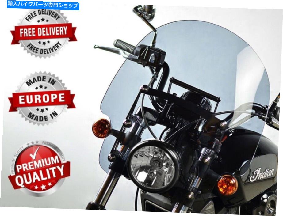 Windshields チョッパースクリーンフロントガラス新しいフロントガラスインディアンスカウト1200 / 2015-2022 / 5mm CHOPPER SCREEN WINDSHIELD NEW WINDSCREEN INDIAN SCOUT 1200 / 2015-2022 / 5mm【並行輸入品】